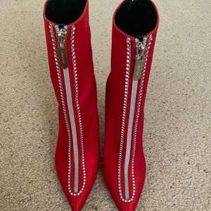 Calvin Klein jeweled Runway booties